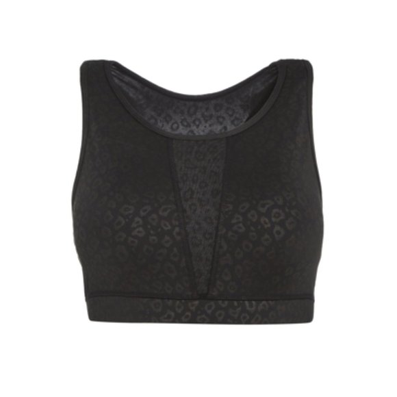 Eliza Deep-v Sports Bra In Black Leopard - Picture 3 of 5